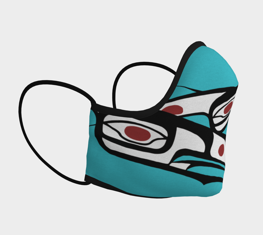 Tlingit Many Eagles Facemask Teal thumbnail #4
