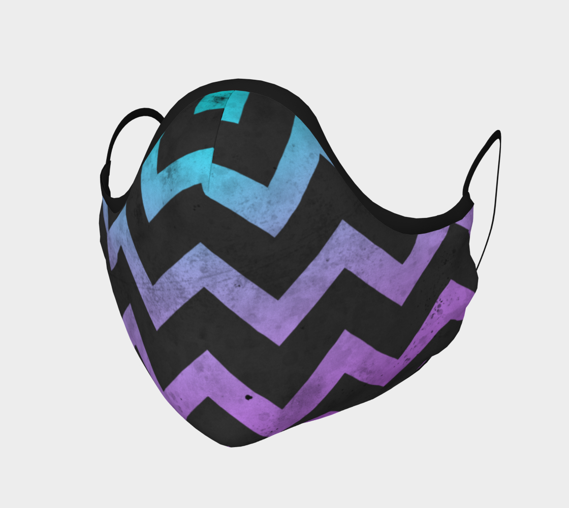 Aqua purple dark gray chevron lines pattern vintage design preview