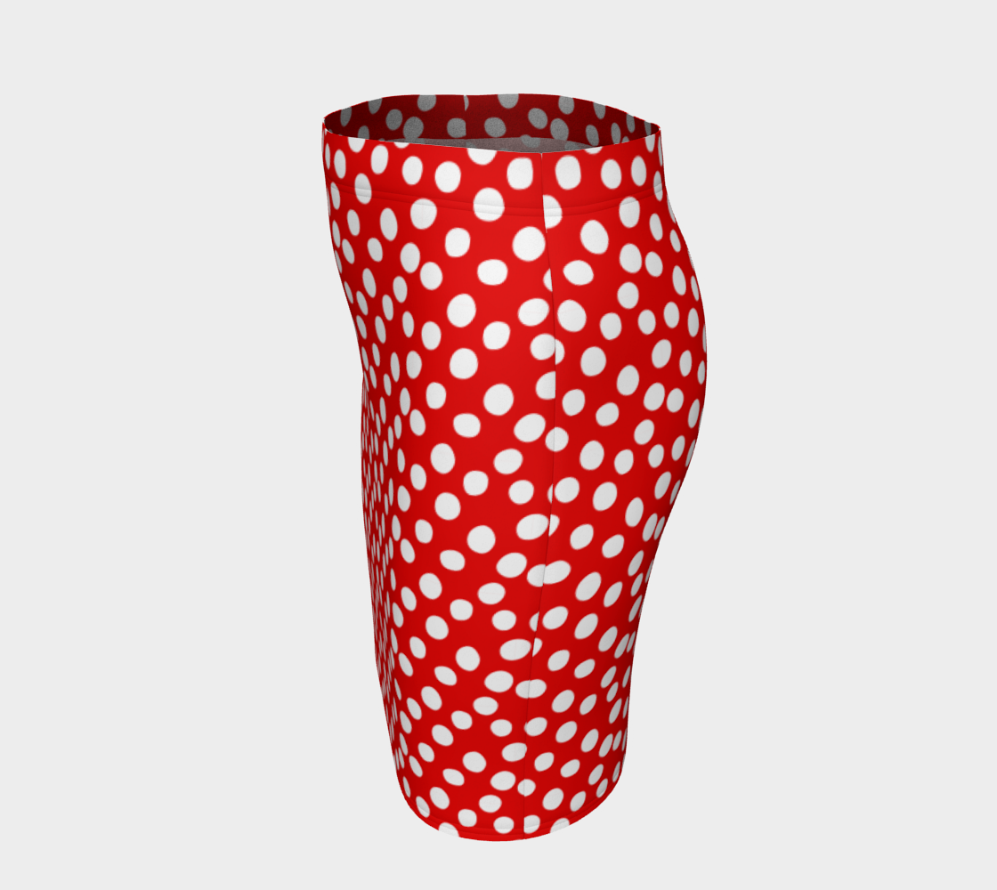 All About the Dots Fitted Skirt - Red Miniature #3