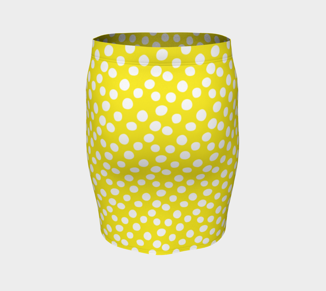 All About the Dots Fitted Skirt - Yellow Miniature #5