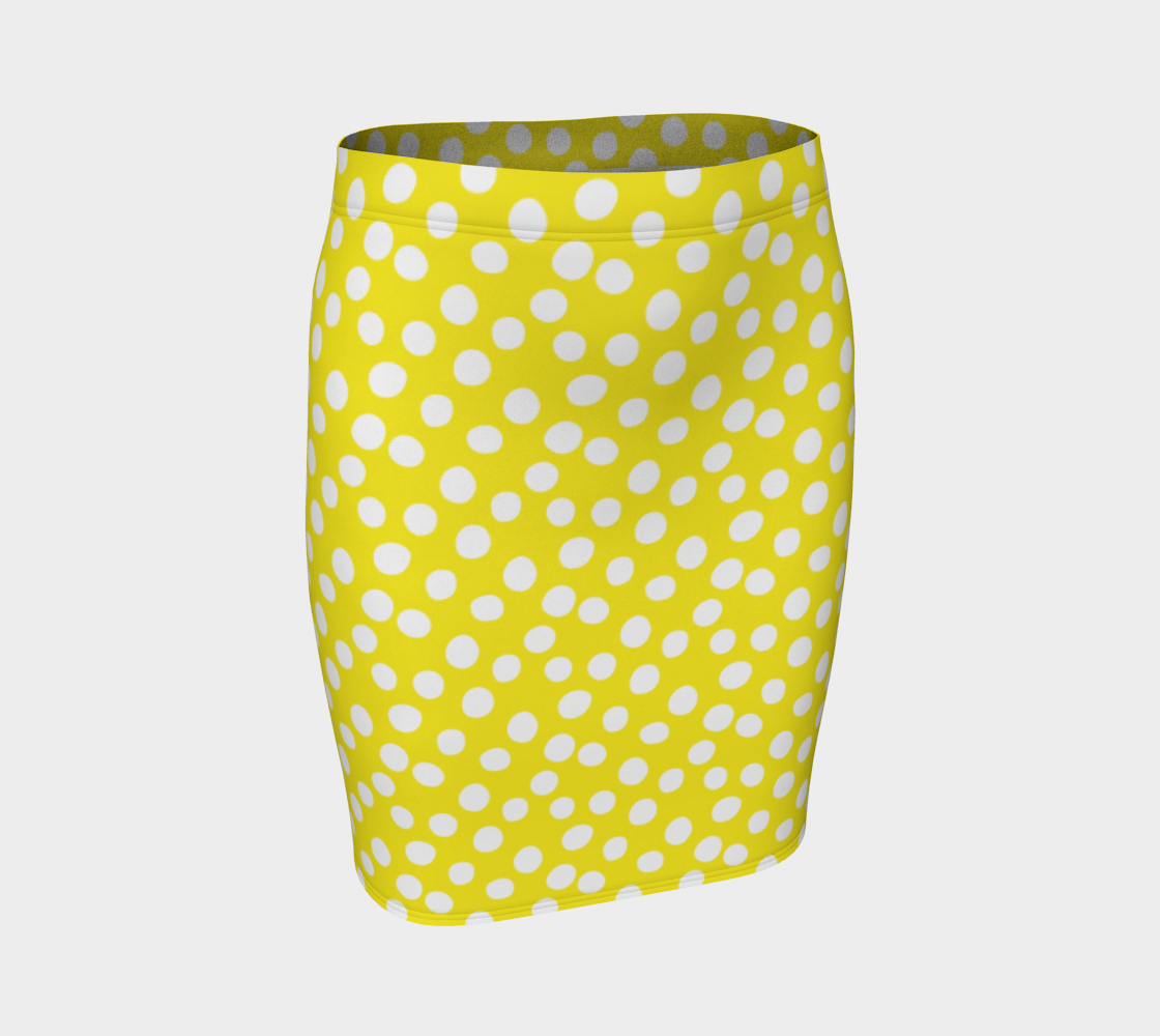 Aperçu de All About the Dots Fitted Skirt - Yellow #1