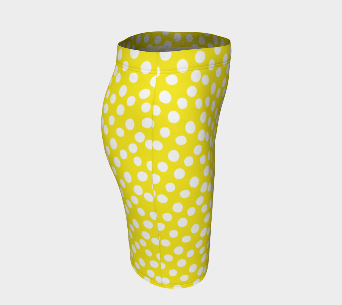 All About the Dots Fitted Skirt - Yellow Miniature #4