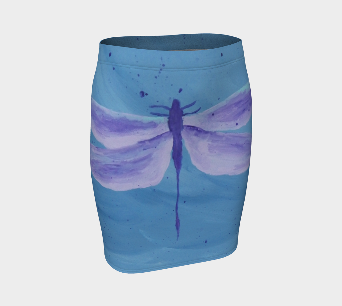 Aperçu de Purple Dragonfly Fitted Skirt