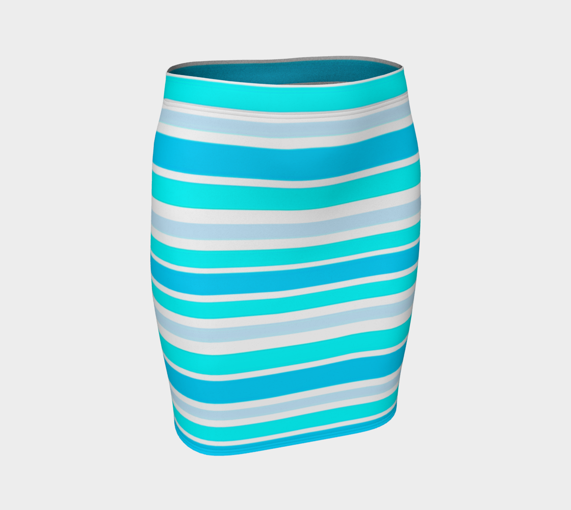 Summer Blue Stripes Horizontal 3D preview