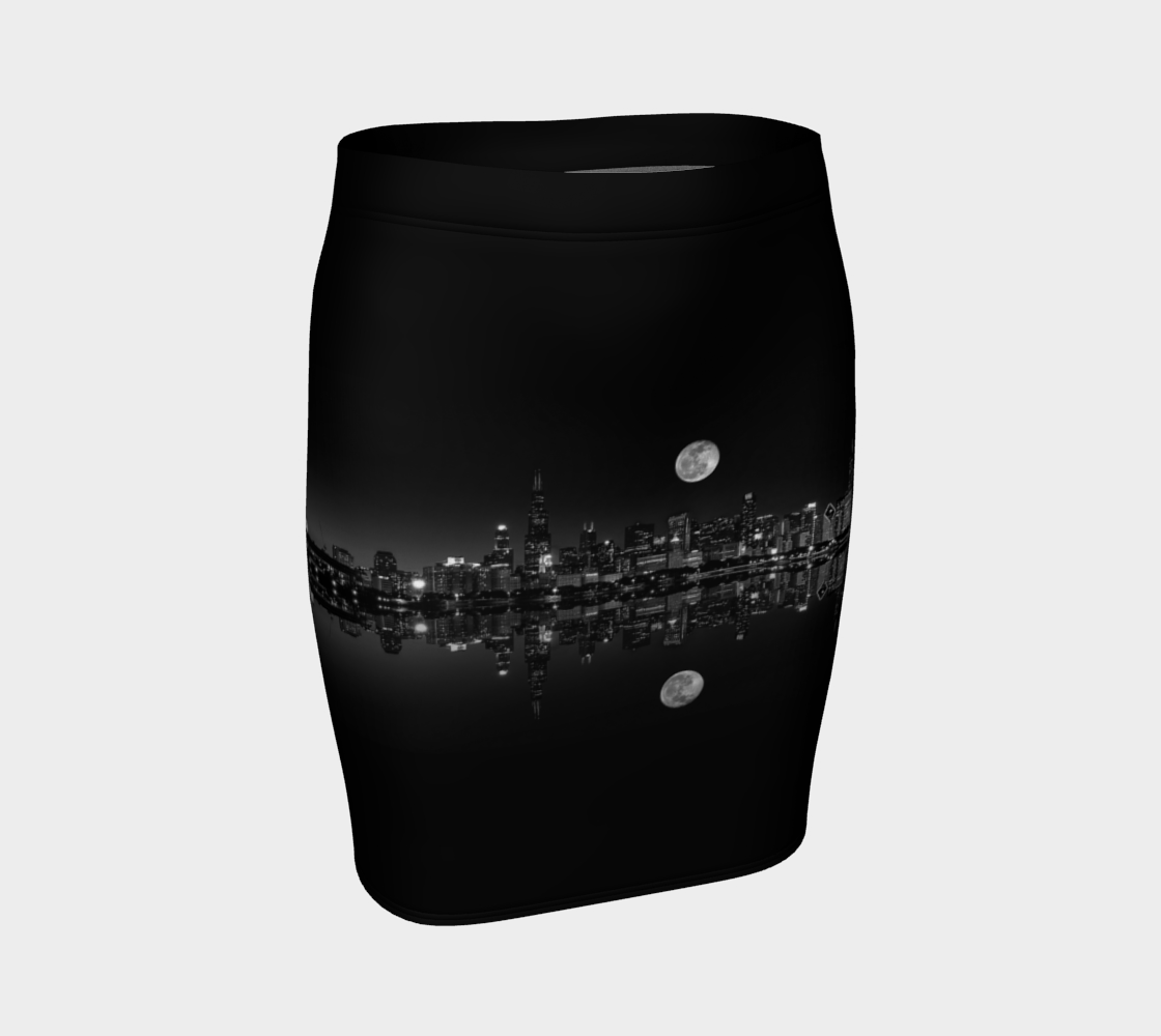 Moon Over Chicago Fitted Skirt preview