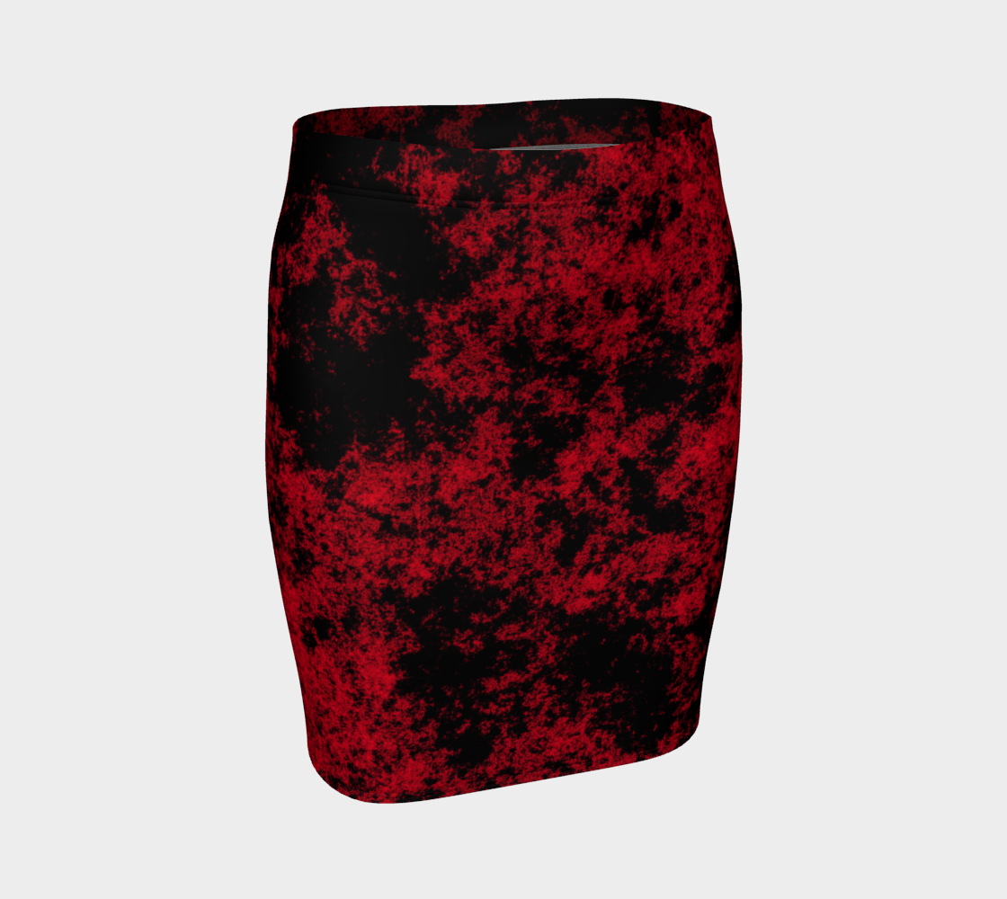 Aperçu de Jupe moulante Texture Noir/Rouge