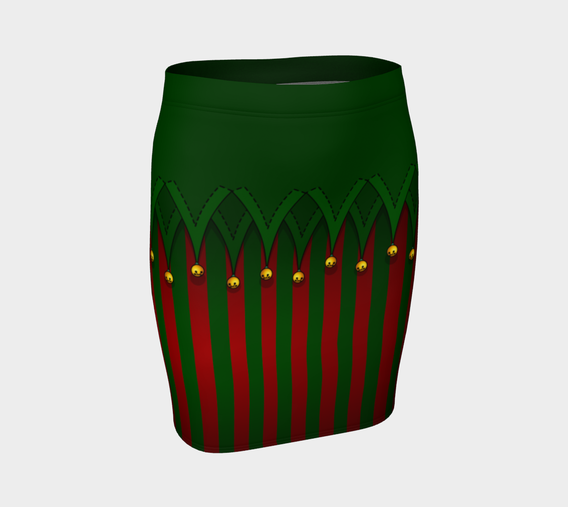 Christmas Skirts Elf Costume Holiday Skirt Fitted preview