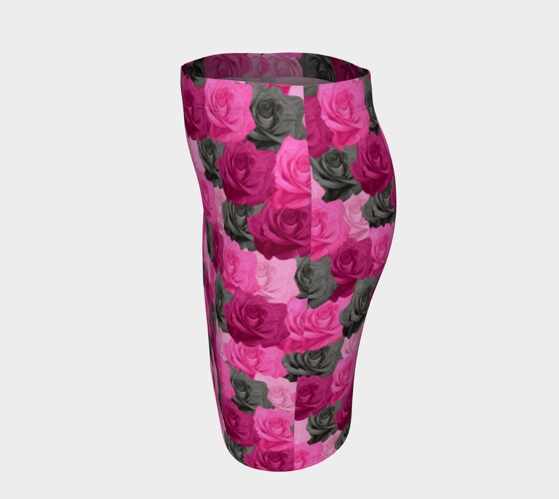 Pink Roses Fitted Skirt Miniature #3