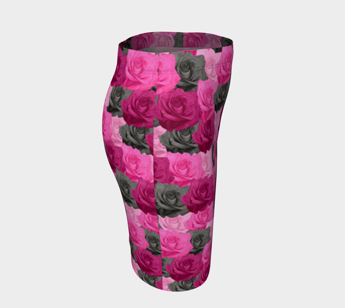 Aperçu de Pink Roses Fitted Skirt #3