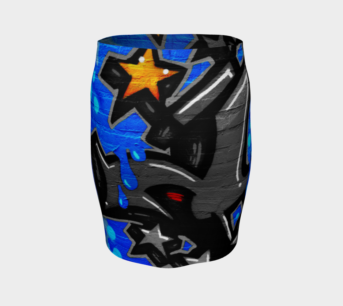 Graffiti 3 Fitted Skirt preview #4