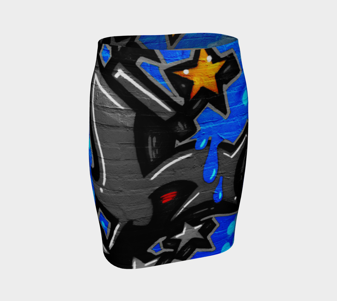 Graffiti 3 Fitted Skirt preview #1