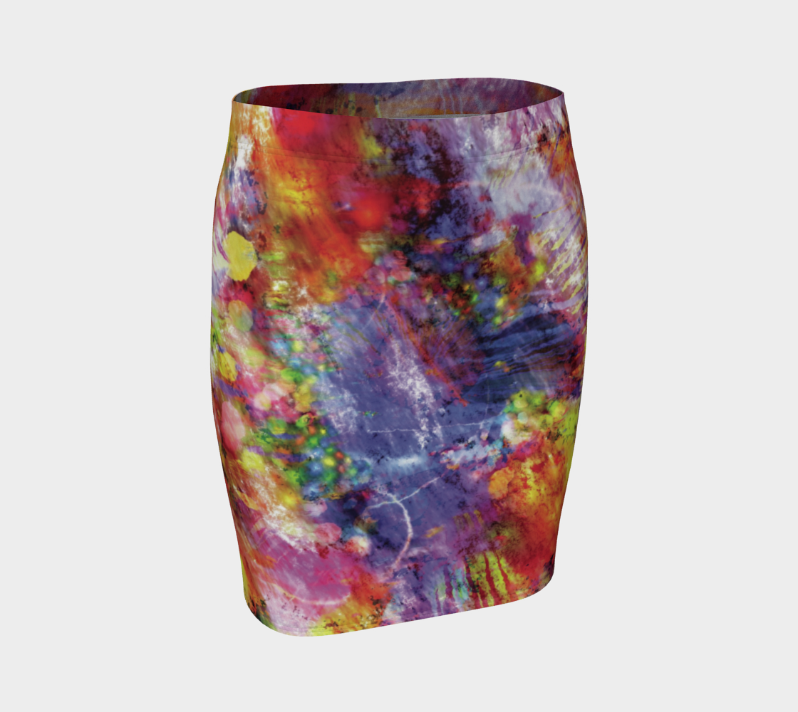Aperçu 3D de Skirt - Abstract and Colorful