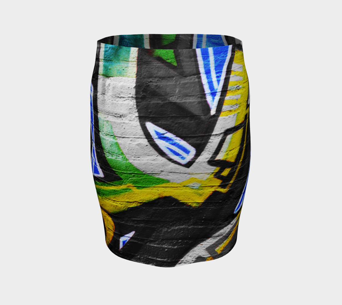 Graffiti 6 Fitted Skirt preview #4