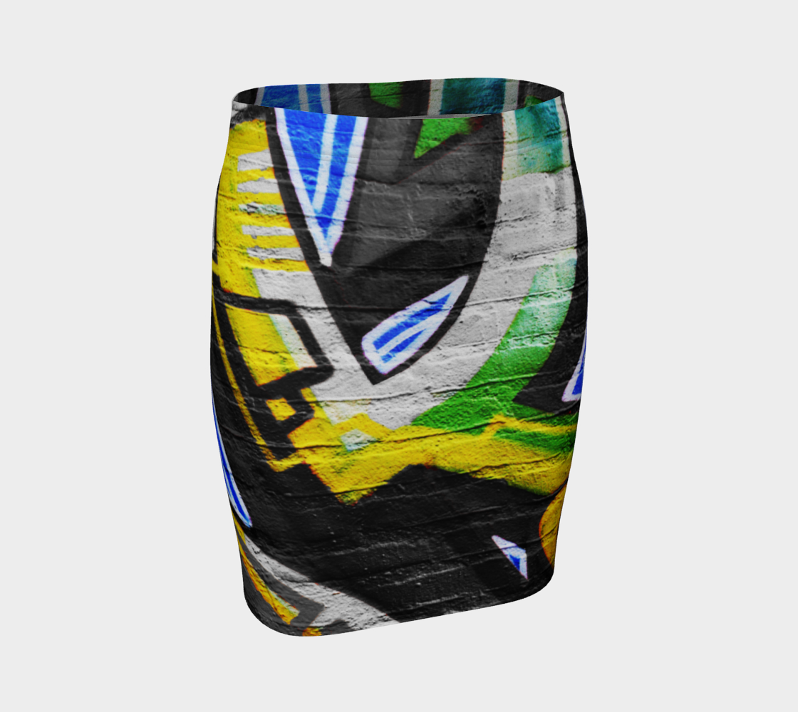 Graffiti 6 Fitted Skirt preview #1