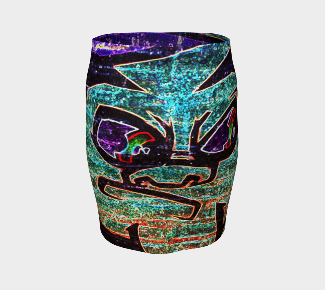 Graffiti 7 Fitted Skirt preview #4