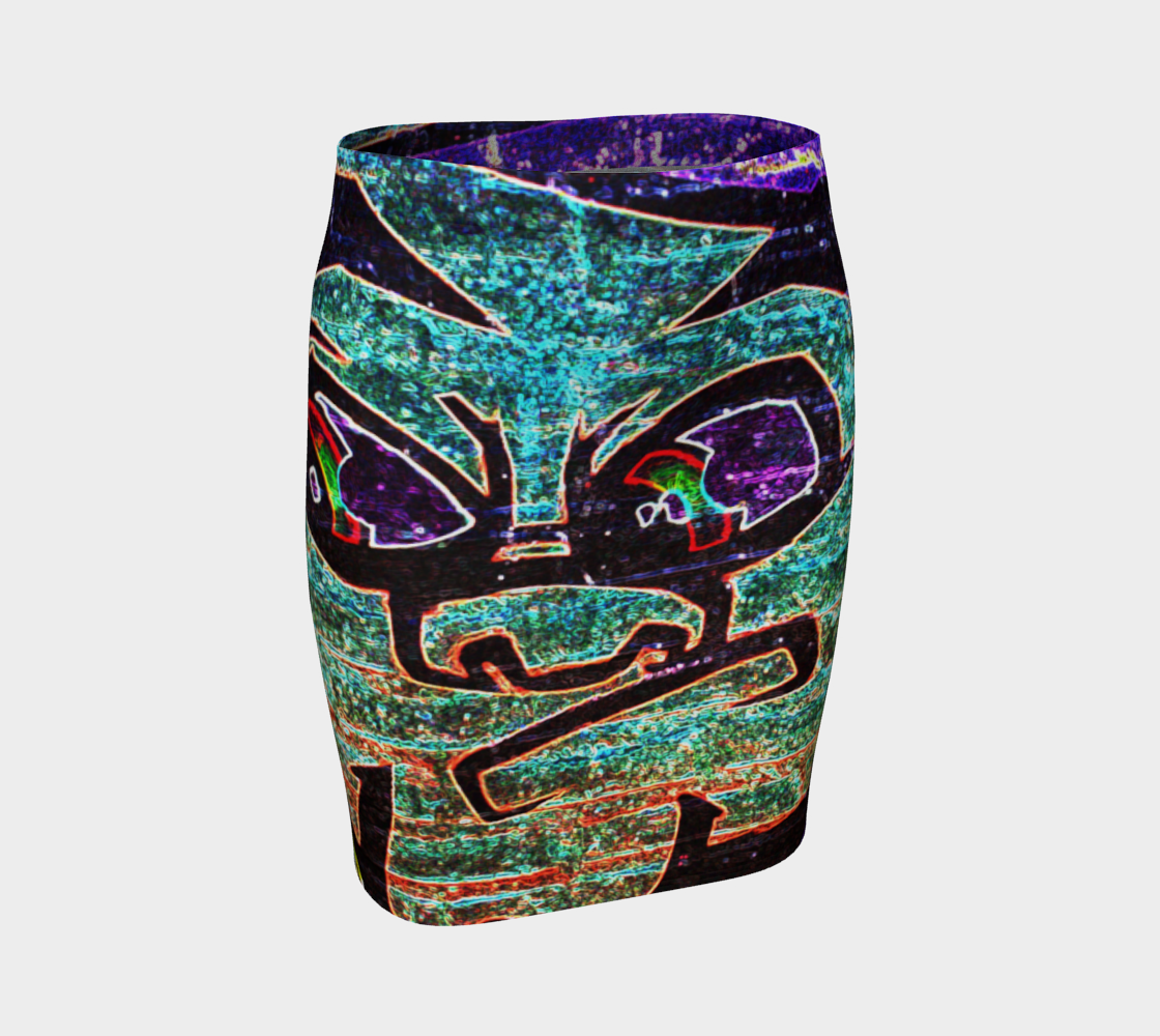 Graffiti 7 Fitted Skirt preview #1