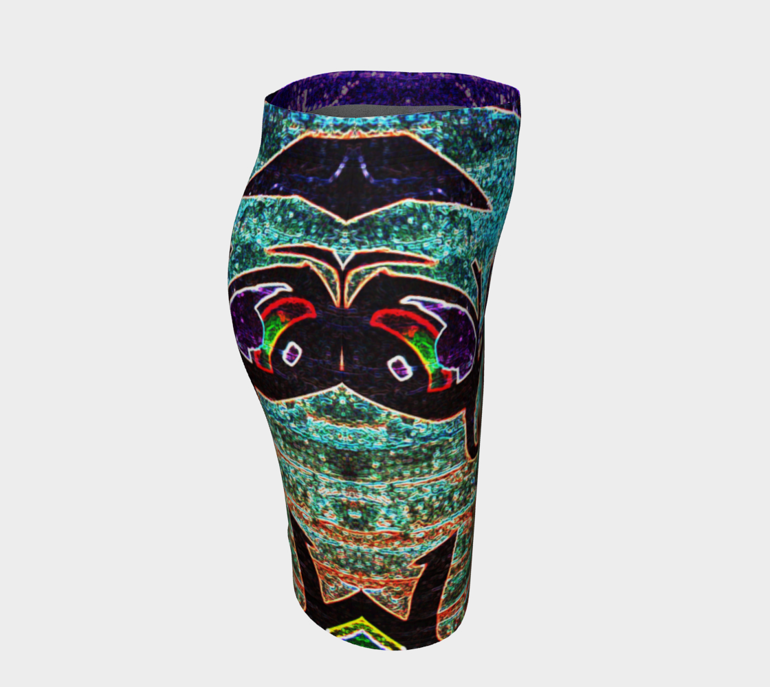 Graffiti 7 Fitted Skirt preview #3