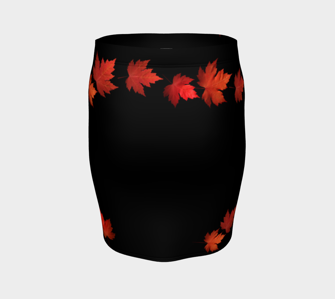 Canada Autumn Maple Leaf Skirt Fitted preview #4