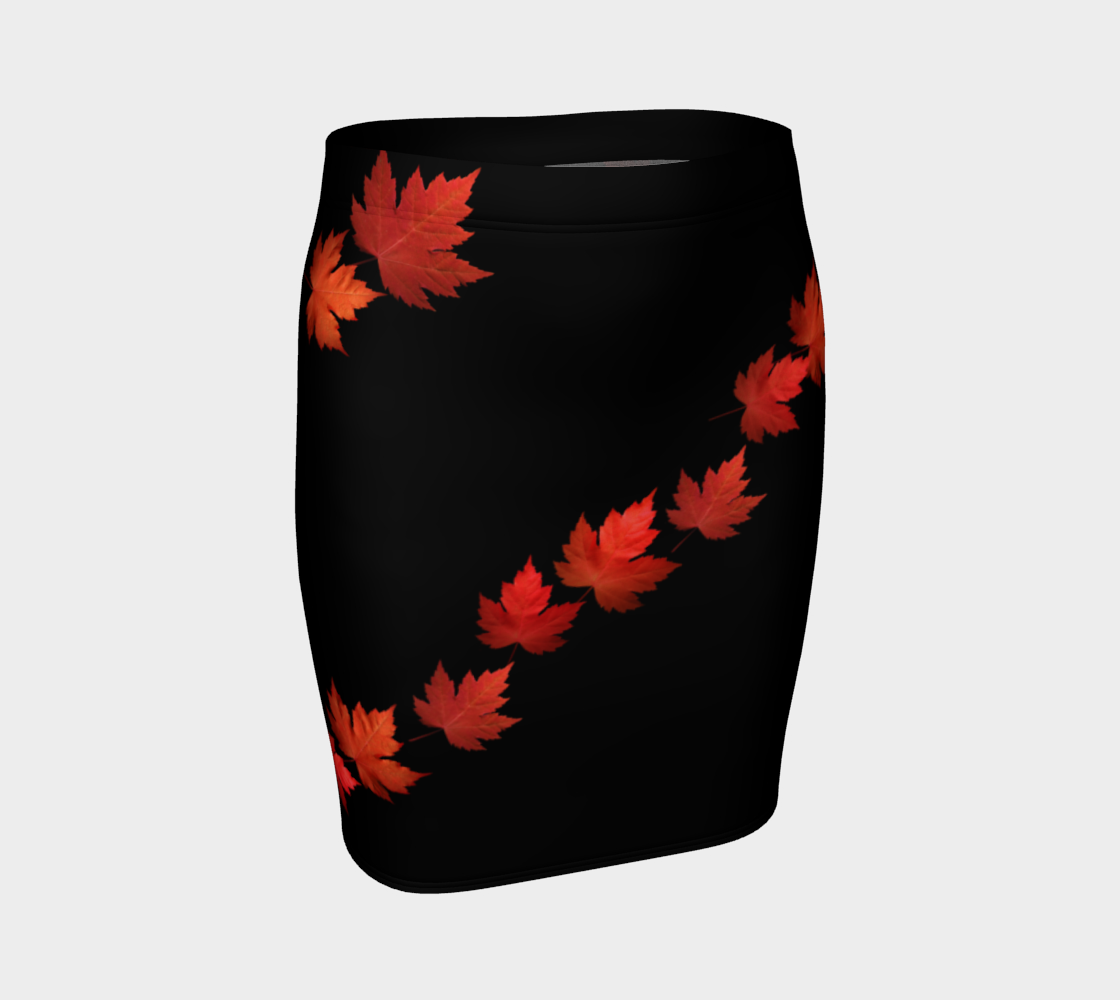 Canada Autumn Maple Leaf Skirt Fitted preview #1