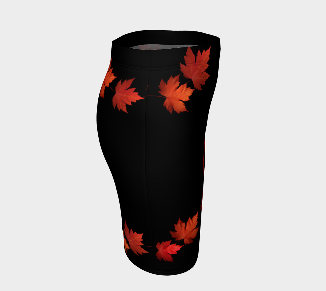 Canada Autumn Maple Leaf Skirt Fitted thumbnail #4