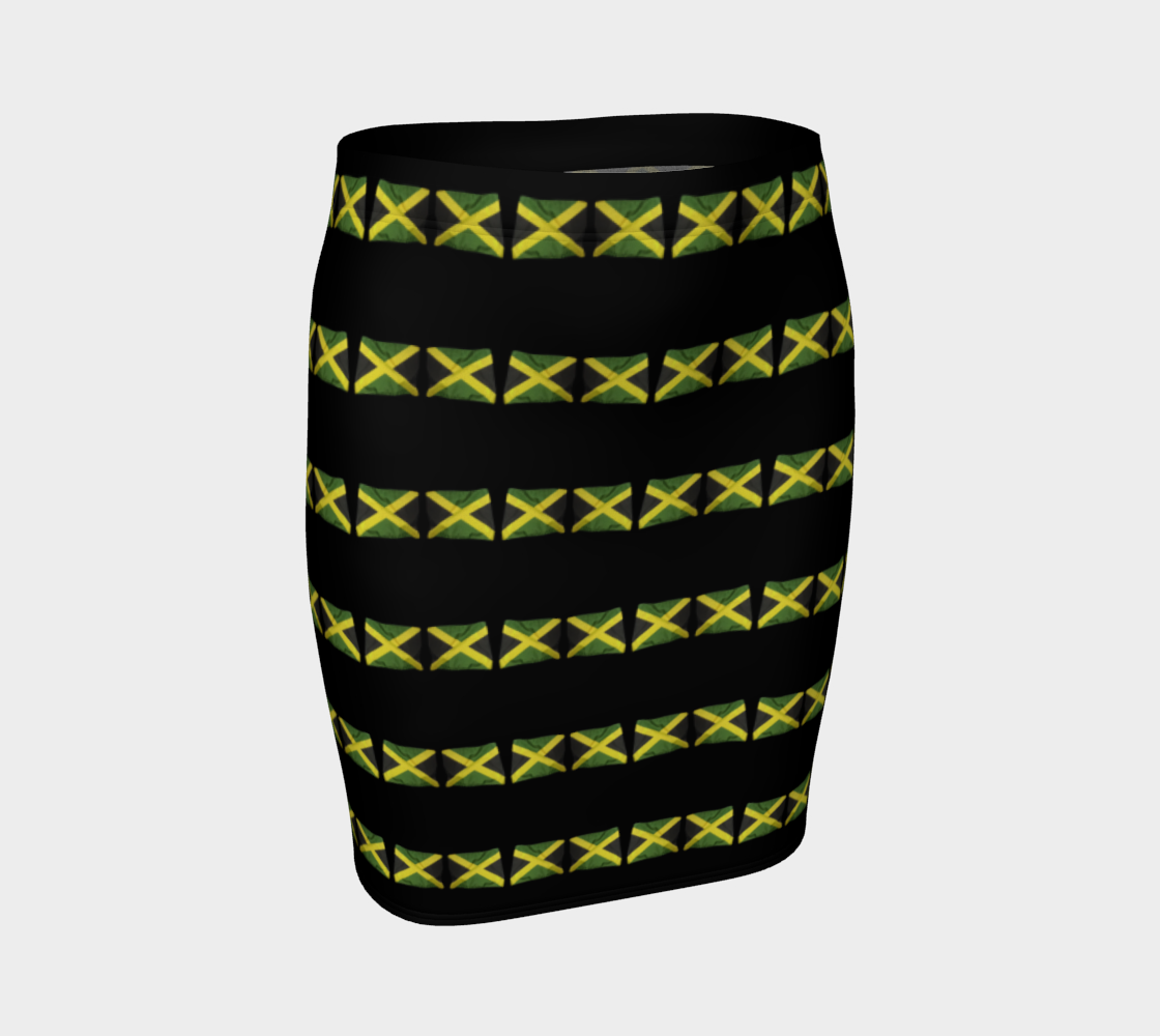 Jamaican Flags Stripe Mini Skirt preview #1