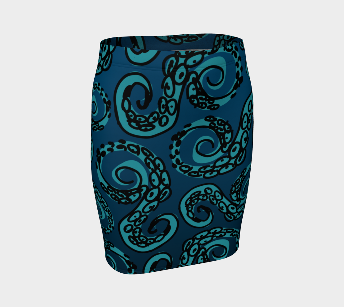 Aperçu de Tentacles from The Deep - Fitted Skirt