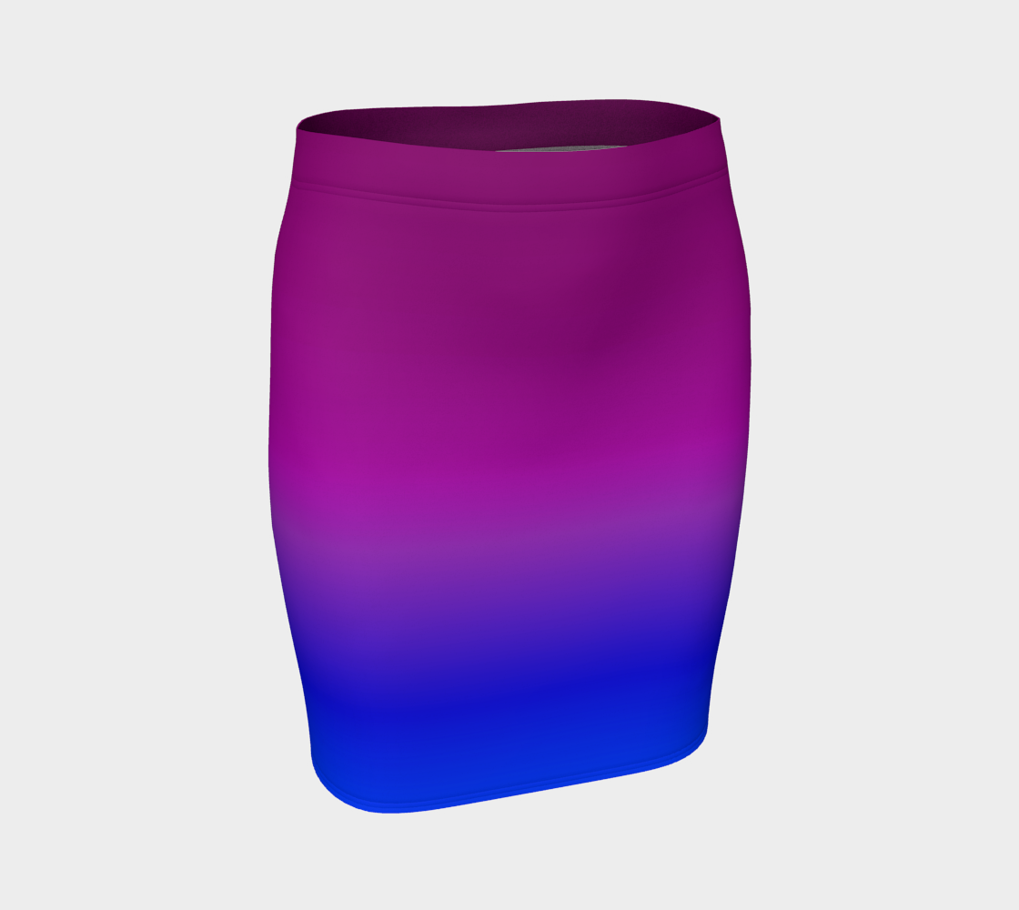 Aperçu de Purple to Blue Blend Fitted Skirt, AWSM