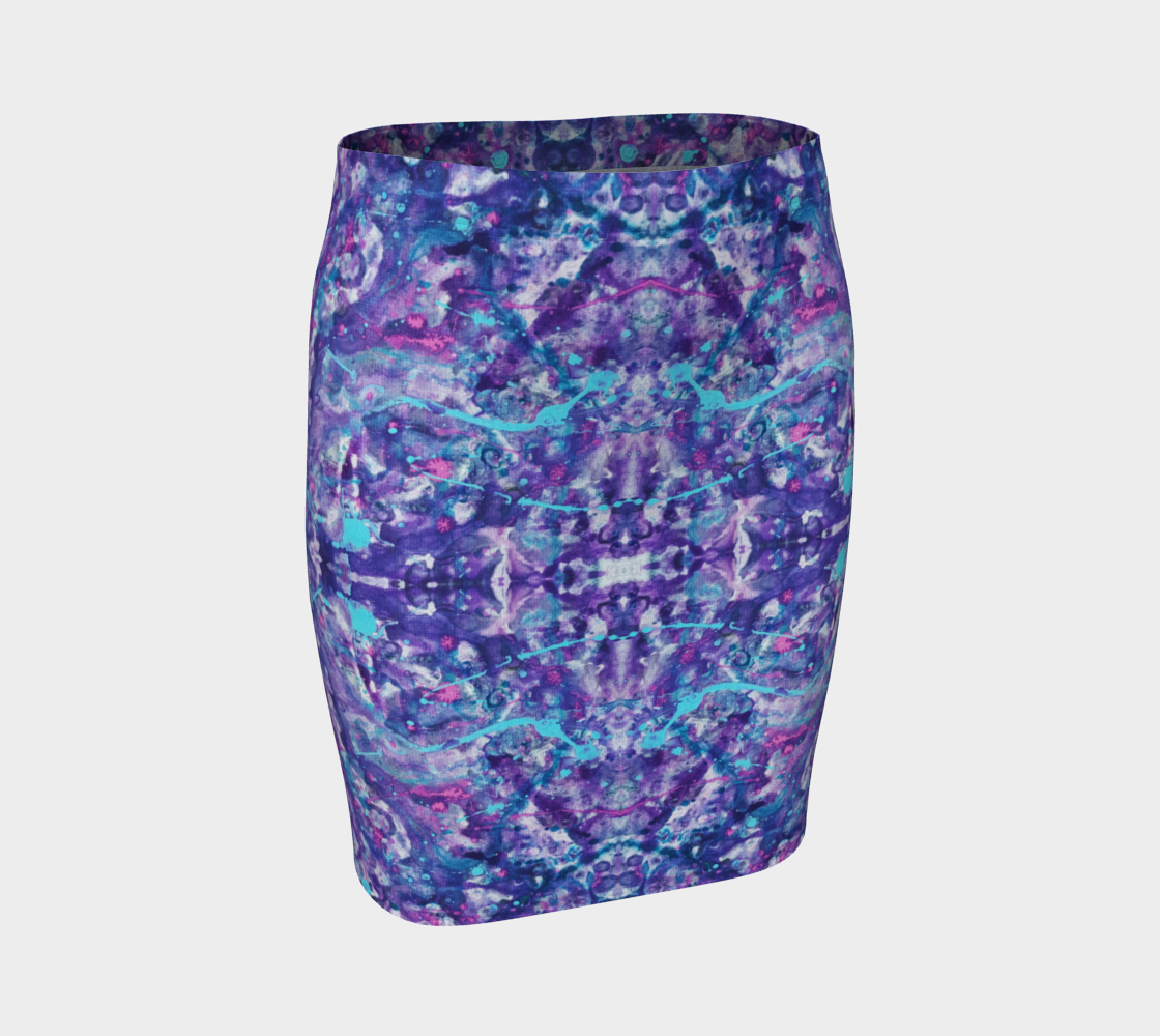 Lavender Splatter II Fitted Skirt preview