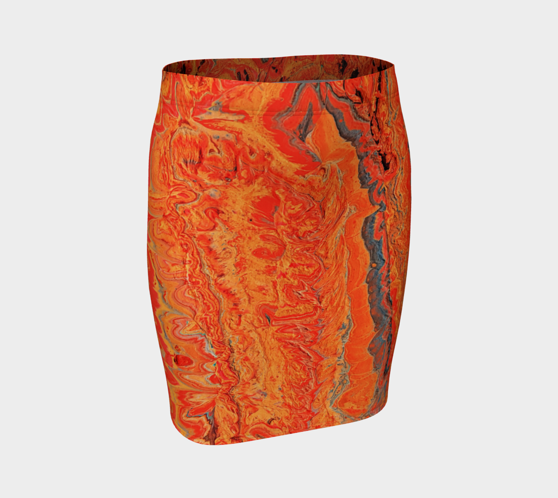 Orange Ravine Fitted Skirt preview