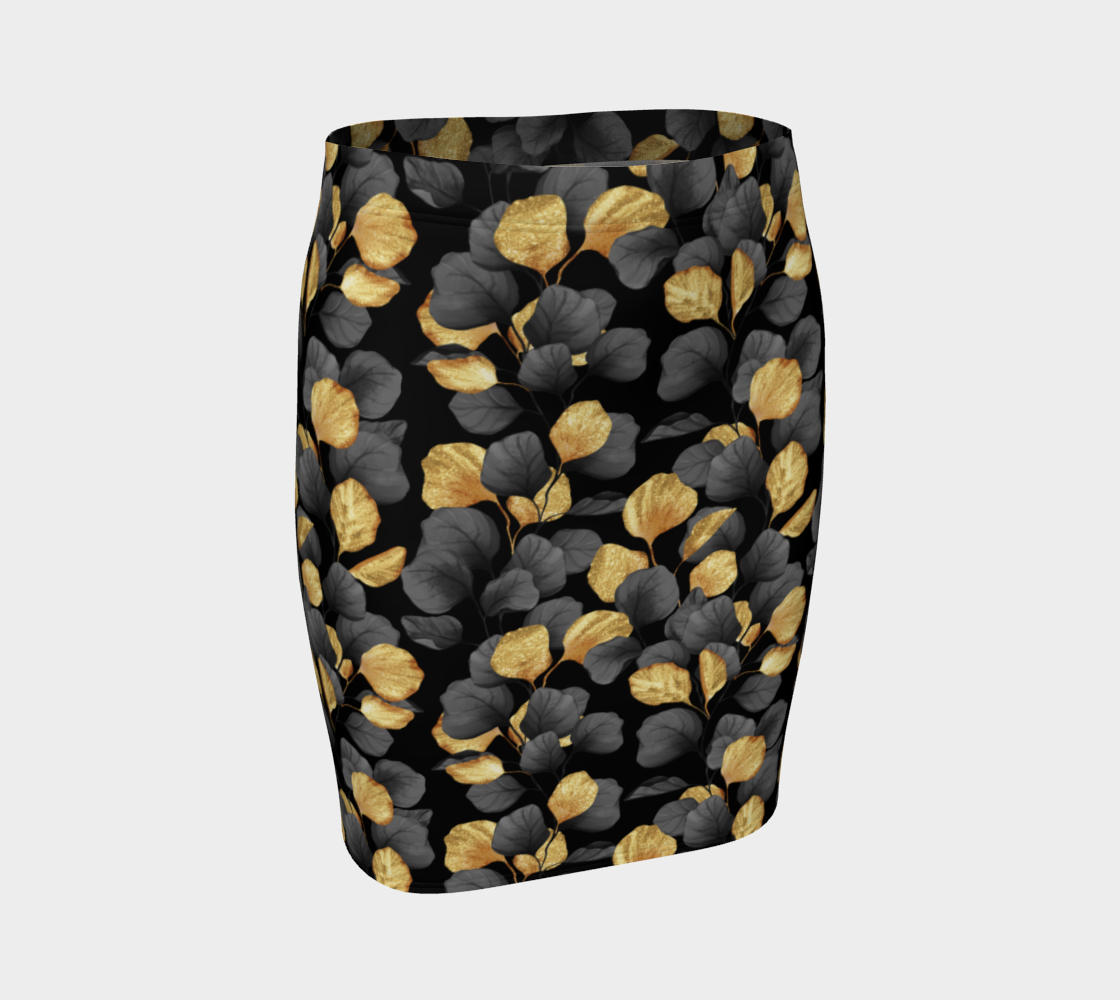Black and gold leaves preview