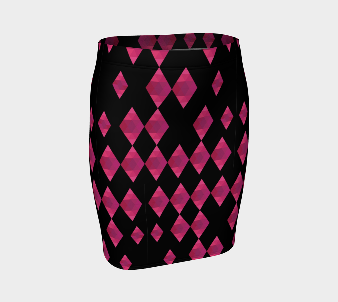Classic Pink Diamond Fitted Skirt preview