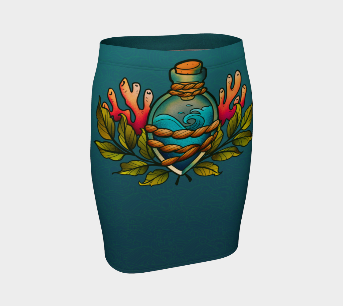 The Ocean in a Bottle Fit Skirt  preview