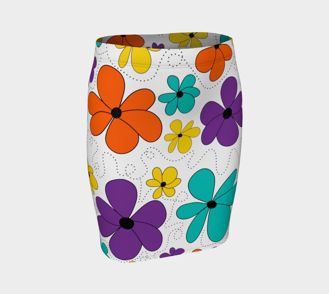 Loopy Daisies Fitted Skirt preview