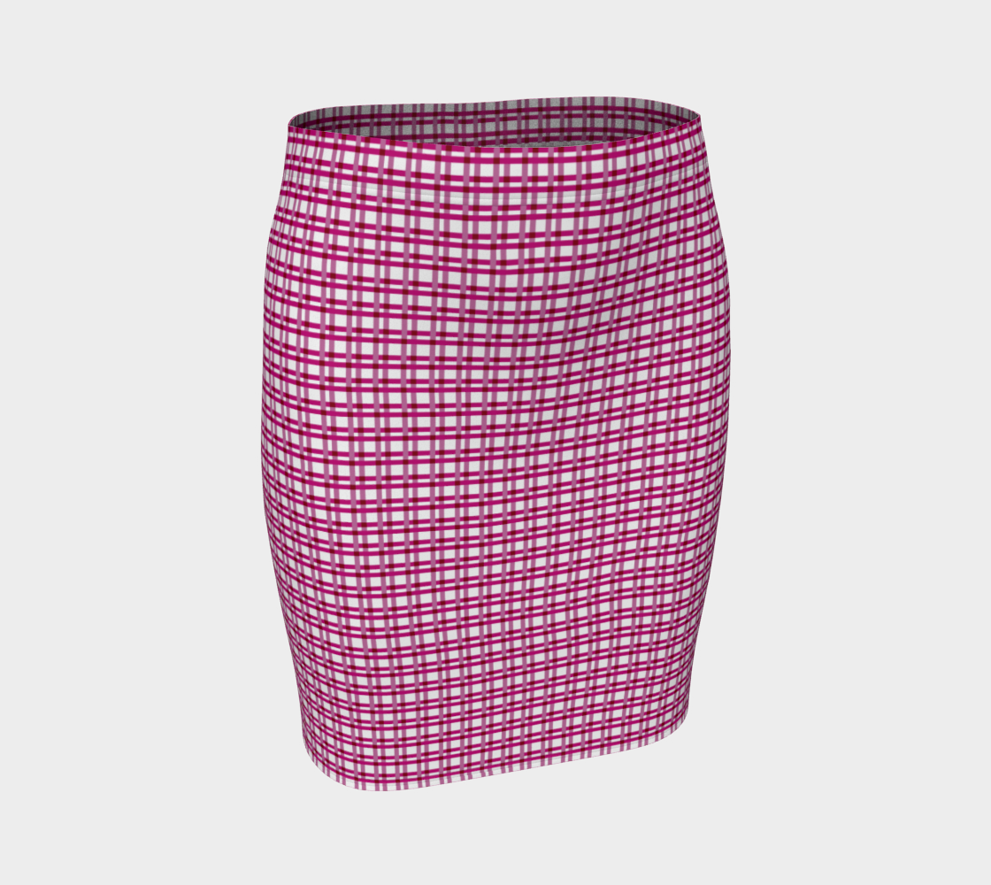 Peony Plaid Fitted Skirt preview