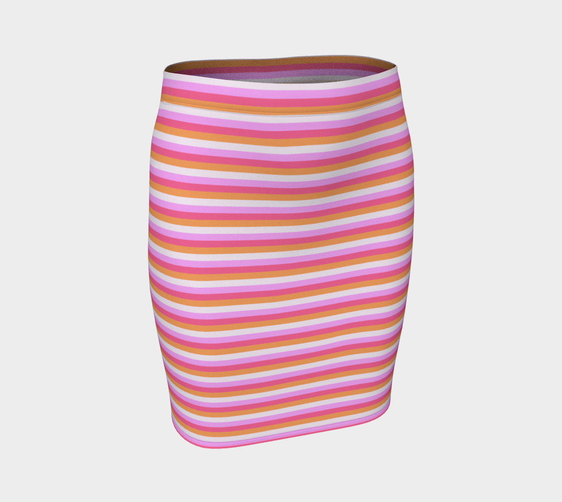 Berry Spritzer Fitted Skirt 3D preview