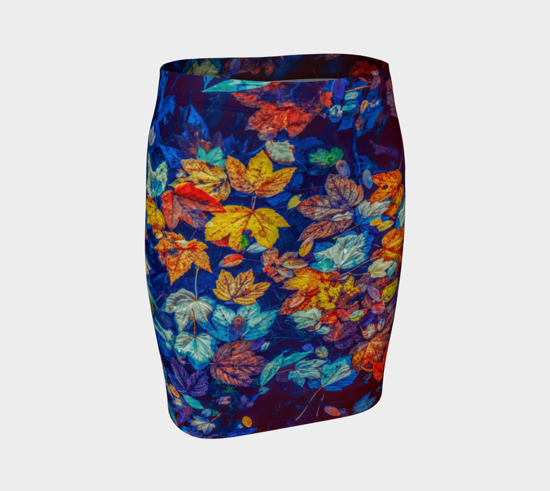 Autumn Blues Fitted Skirt preview