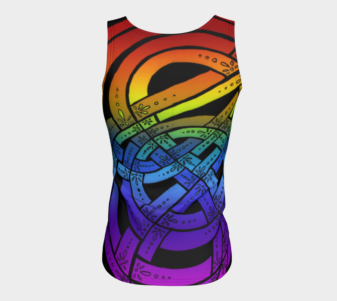 Aperçu de OMG Rainbow, Celtic Knot, Rainbow Ombre Tank Top #6