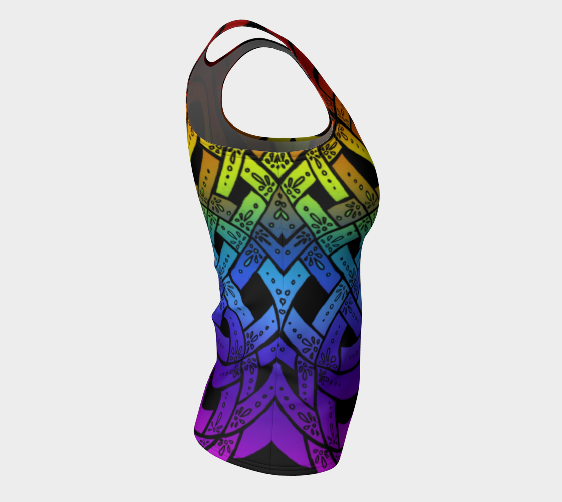 Aperçu de OMG Rainbow, Celtic Knot, Rainbow Ombre Tank Top #8