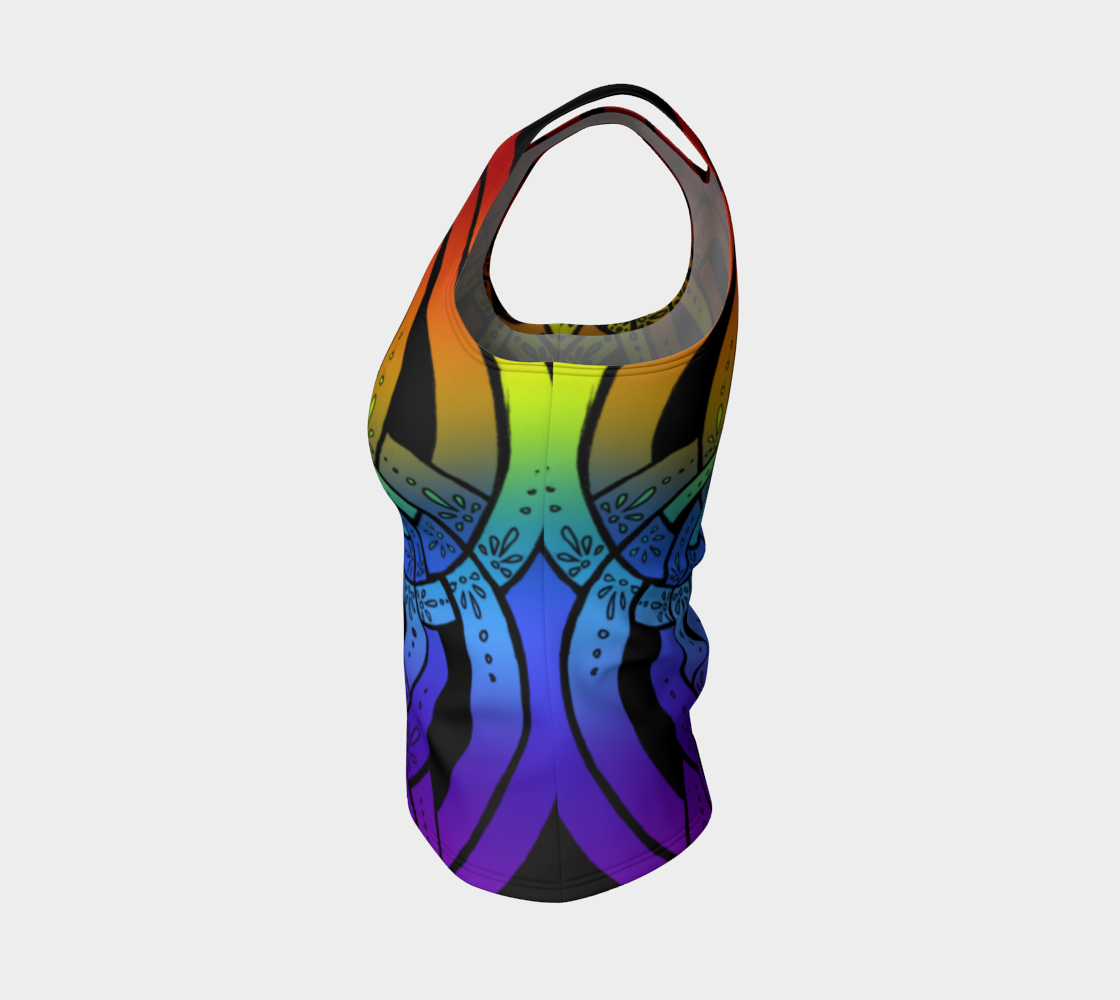Aperçu de OMG Rainbow, Celtic Knot, Rainbow Ombre Tank Top #3