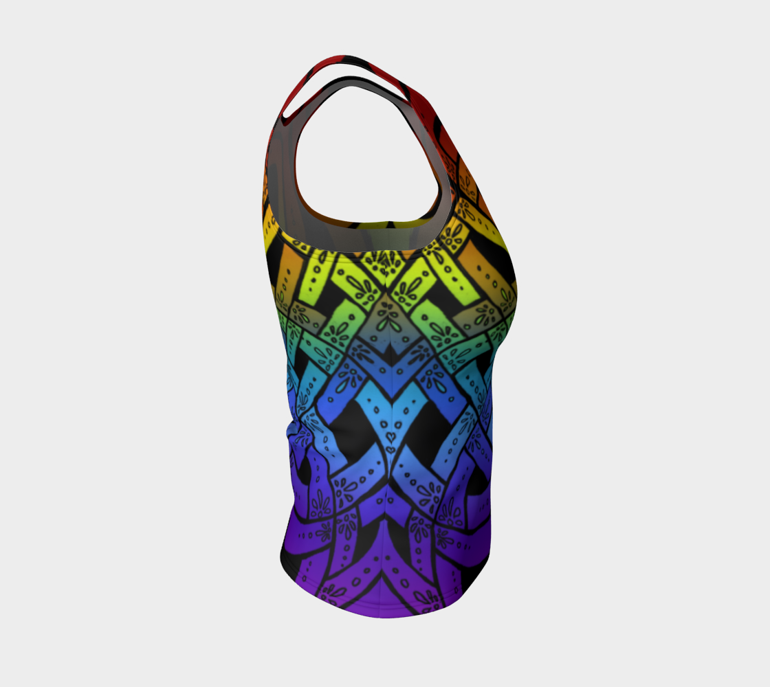 Aperçu de OMG Rainbow, Celtic Knot, Rainbow Ombre Tank Top #4