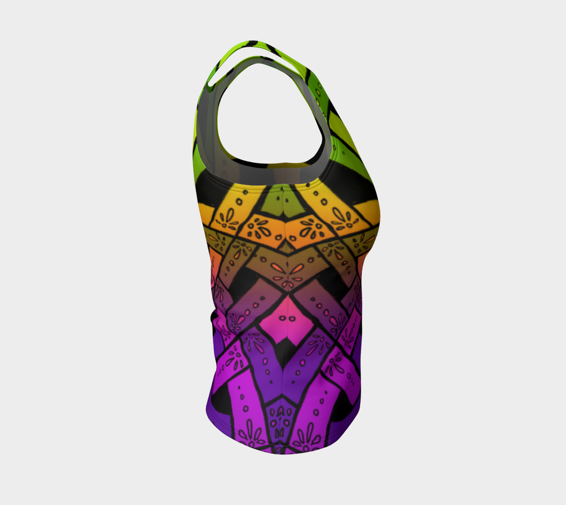 Aperçu de Blacklight Sherbet I I, Celtic Knot, Rainbow Ombre, Tank Top #4