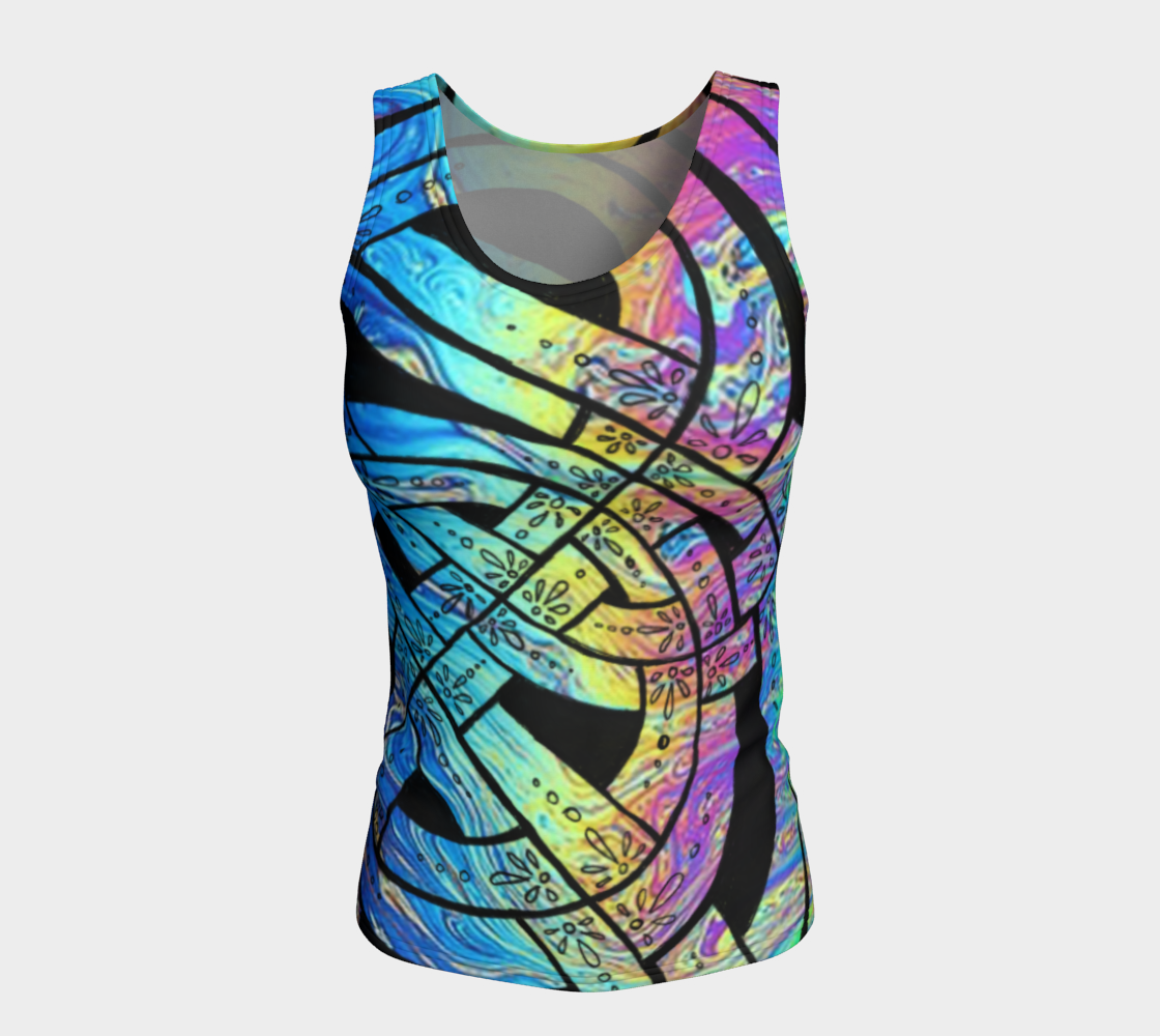 Aperçu de Liquid Rainbow, Celtic Knot, Tank Top #5