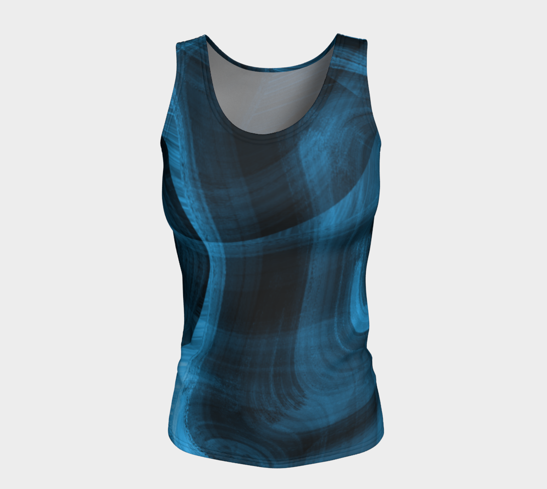 Bluish Black Hole Fitted Tank Top preview #5