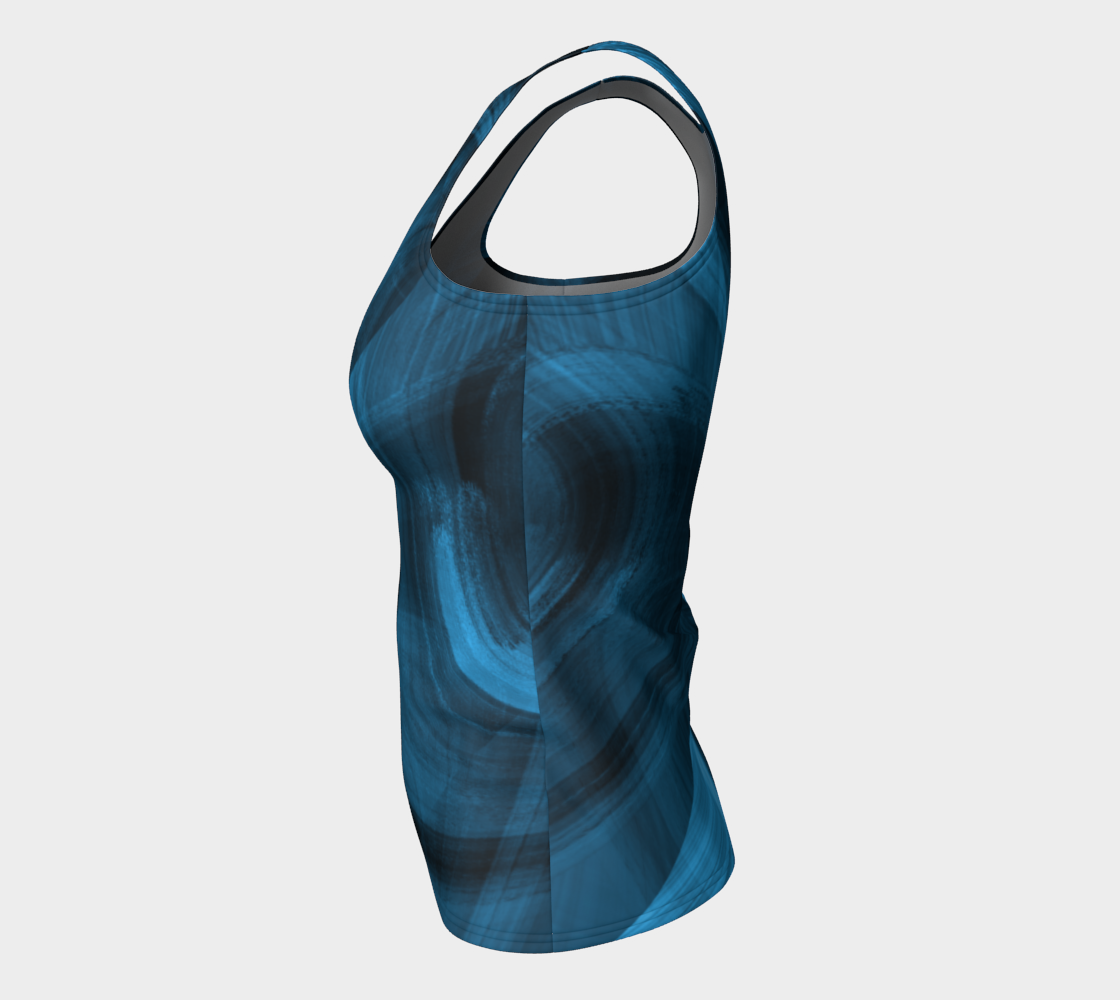 Bluish Black Hole Fitted Tank Top preview #7