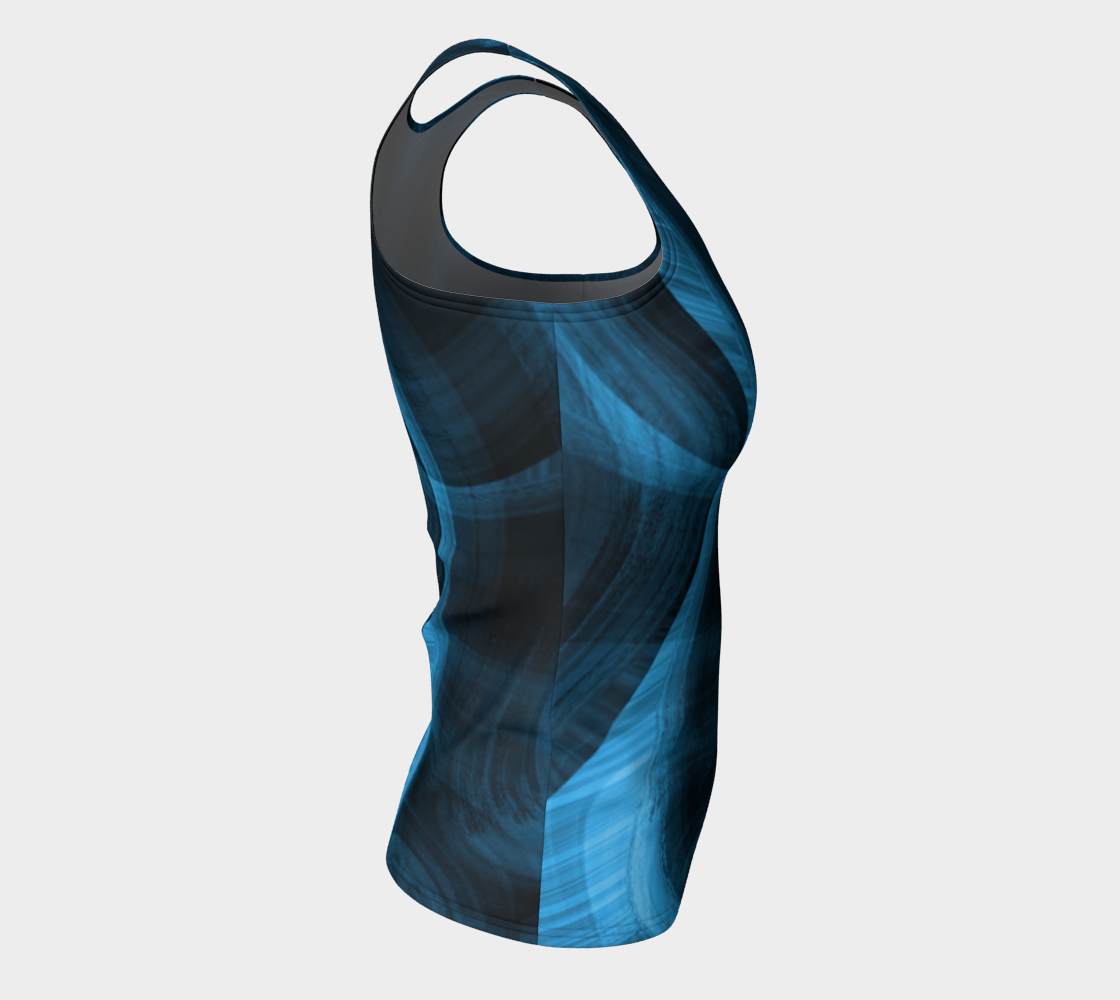 Bluish Black Hole Fitted Tank Top preview #8