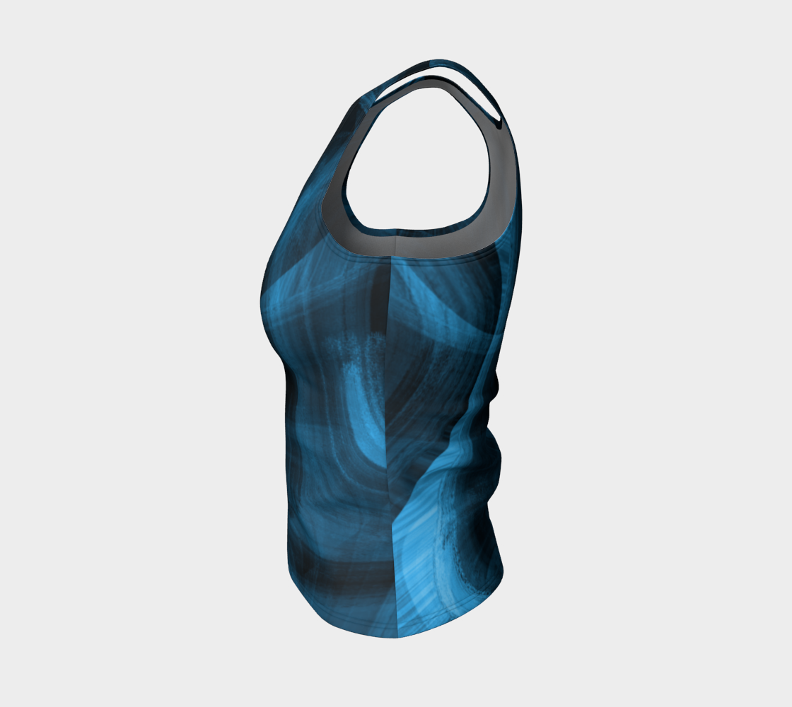 Bluish Black Hole Fitted Tank Top preview #3