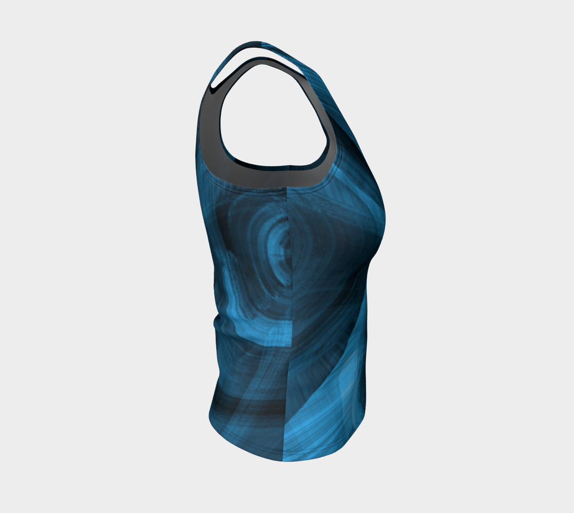 Bluish Black Hole Fitted Tank Top preview #4