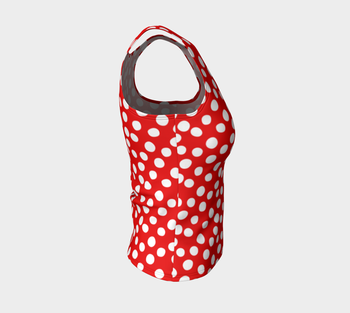 Aperçu de All About the Dots Fitted Tank Top - Red #4