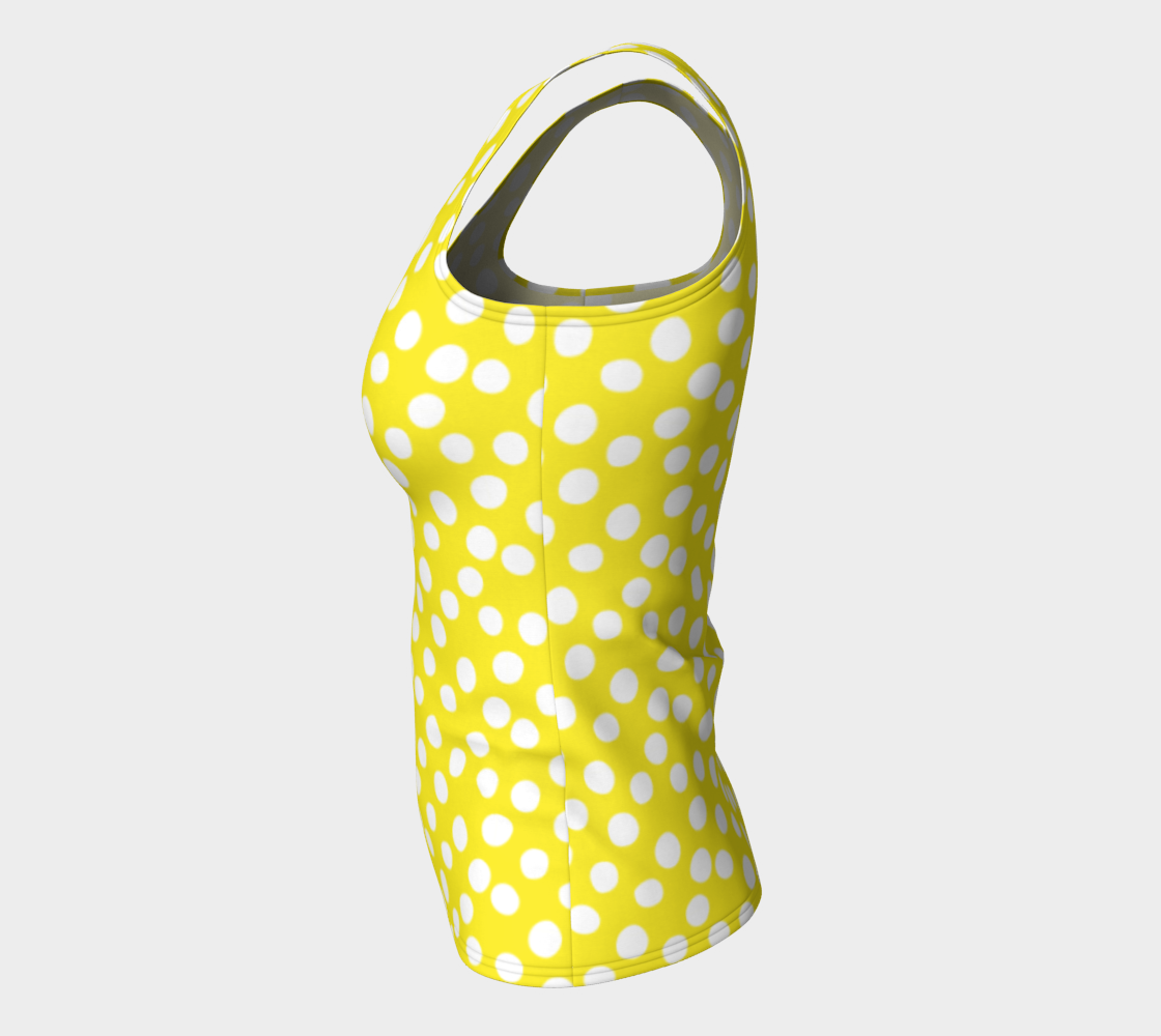Aperçu de All About the Dots Fitted Tank Top - Yellow #7