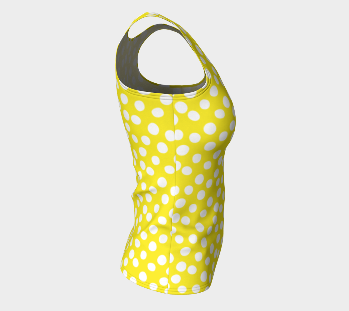 All About the Dots Fitted Tank Top - Yellow preview #8
